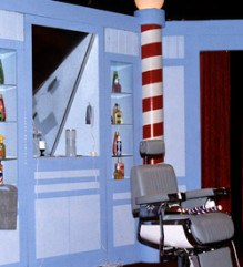 Rockers barber shop window