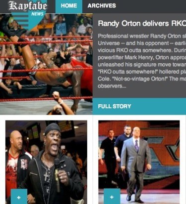Redesigned kayfabe news