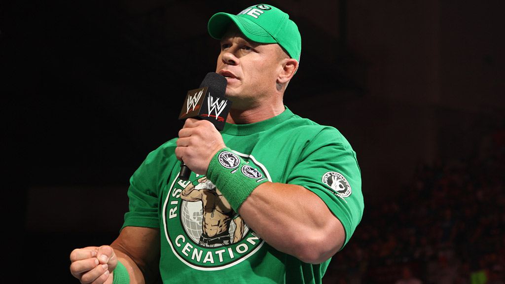 John Cena addresses WWE fans, whom he mistakenly believes are chanting &quo...
