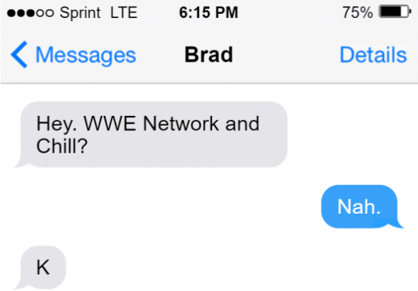 wwe network and chill