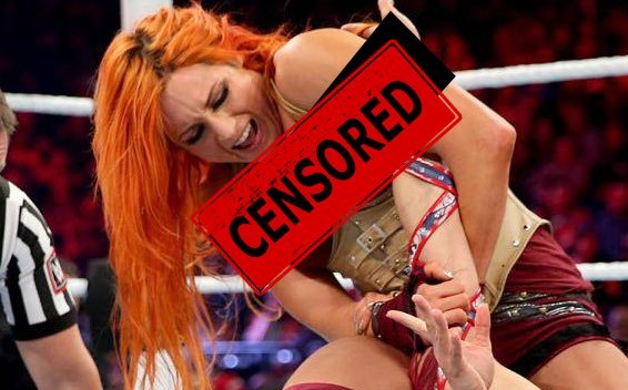 Exclusive high-def screenshot of Becky Lynch wardrobe malfunction