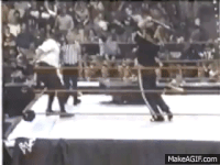 chair bounces into wrestler