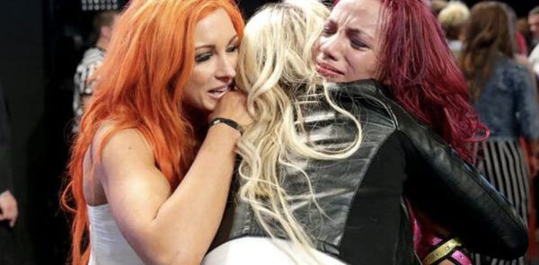 WWE women crying