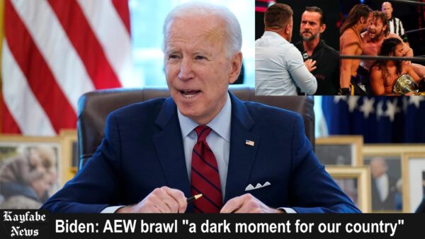 Biden AEW locker room brawl